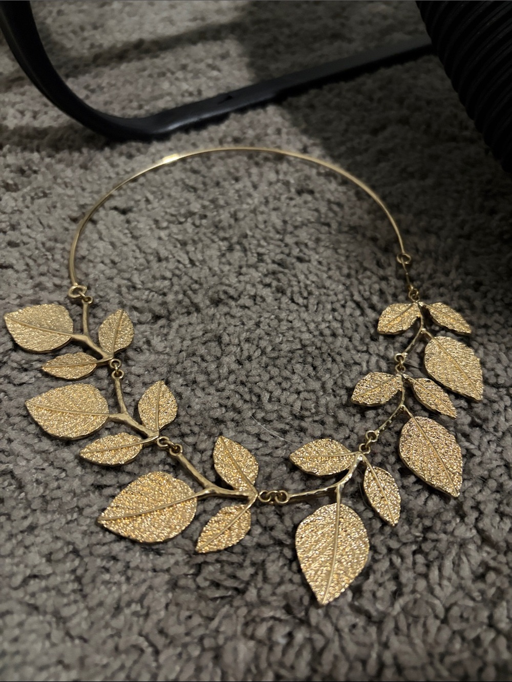 Gold Leaf Statement Necklace - Women Jewelry